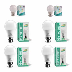 6-Pack Combo: 2x 0.5W Night Bulb, 4x 15W Light Bulb